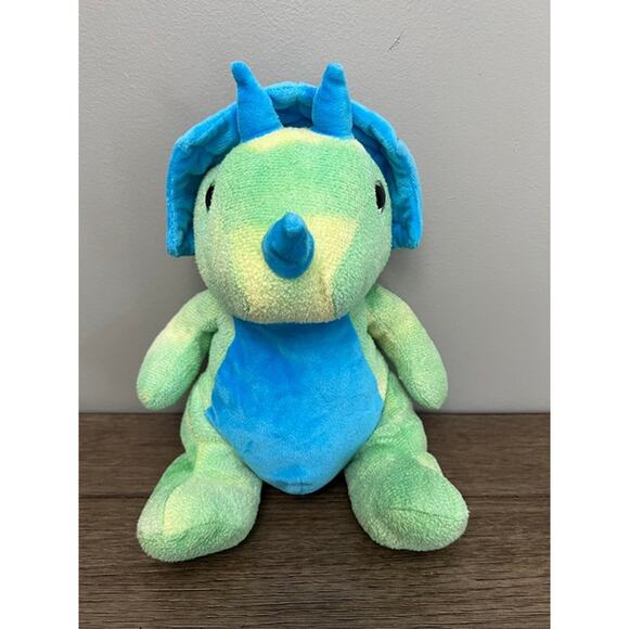 Green & Blue‎ Triceratops Dinosaur Plush - Picture 1 of 5